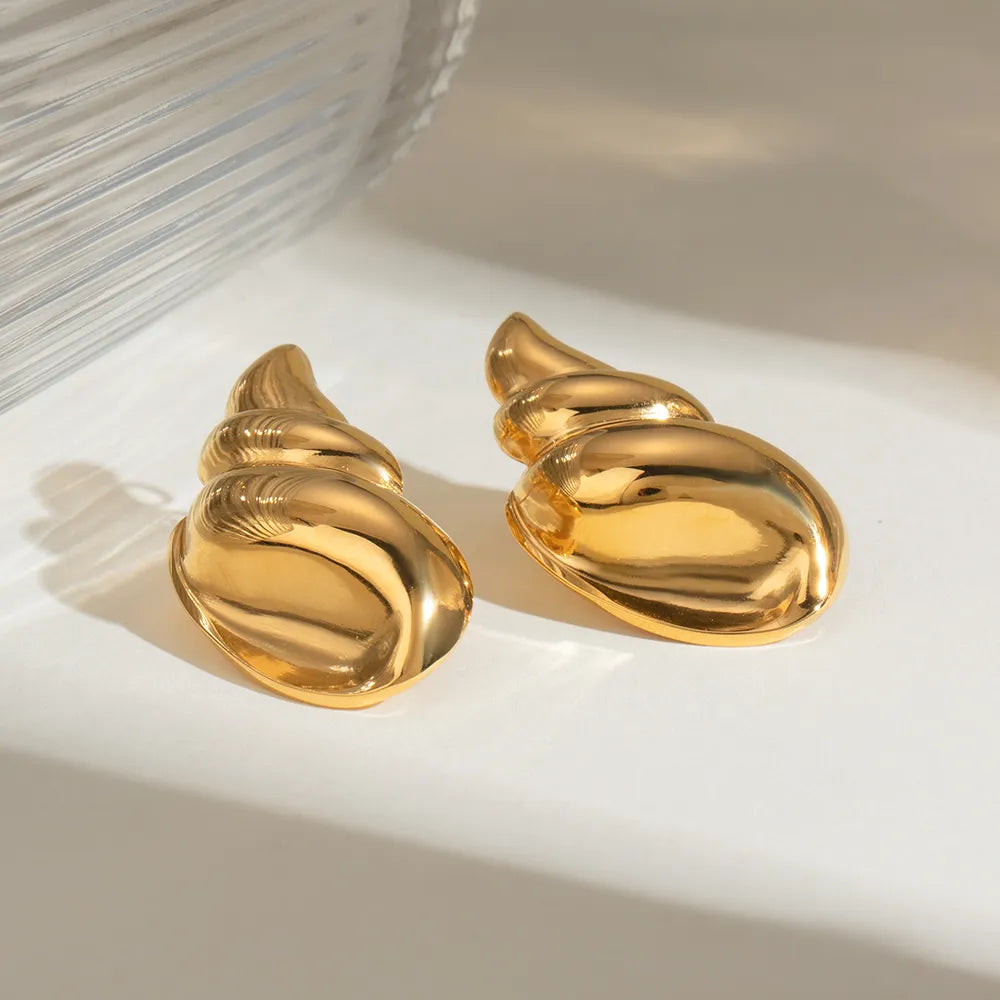 ORECCHINI CONCHIGLIA ORO PLACCATO 18K
