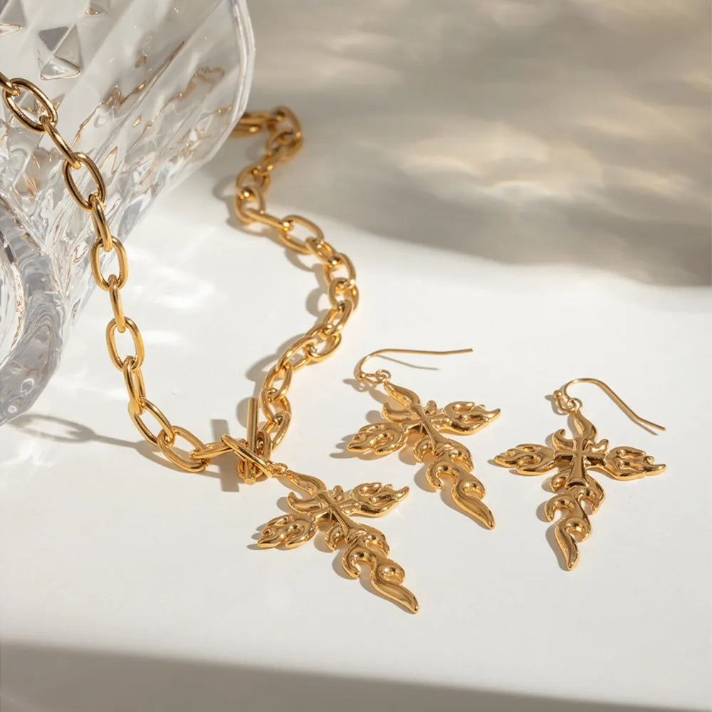 COLLANA CROSS ORO PLACCATO 18K