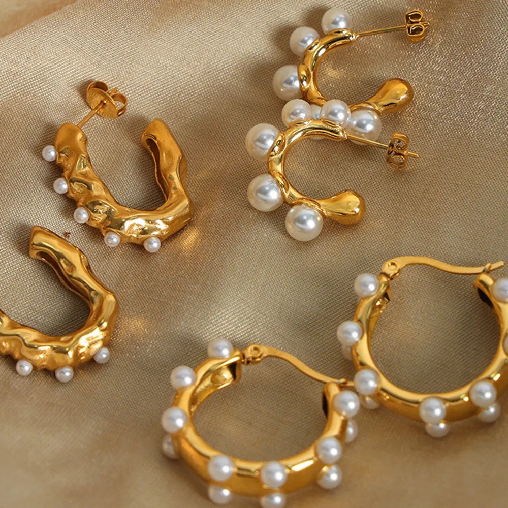 ORECCHINI PEARL ORO PLACCATO 18K