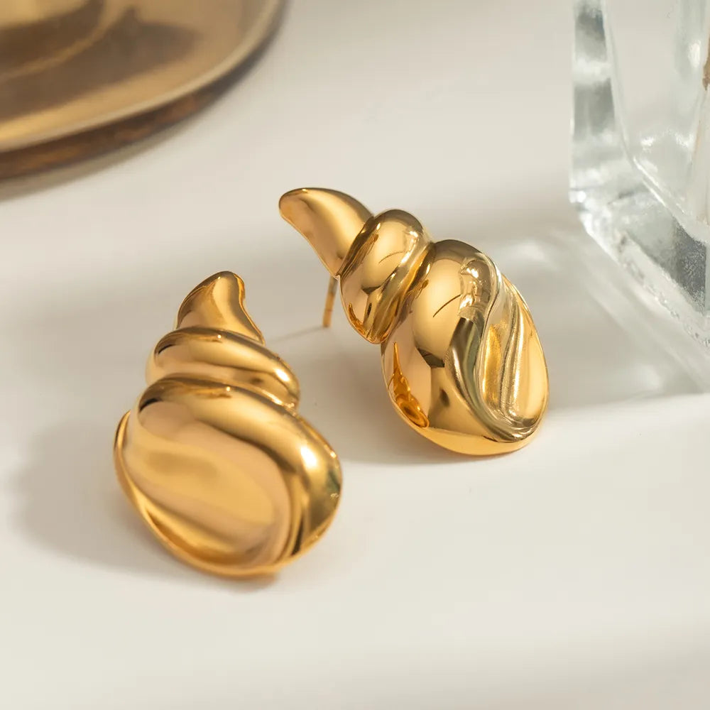 ORECCHINI CONCHIGLIA ORO PLACCATO 18K