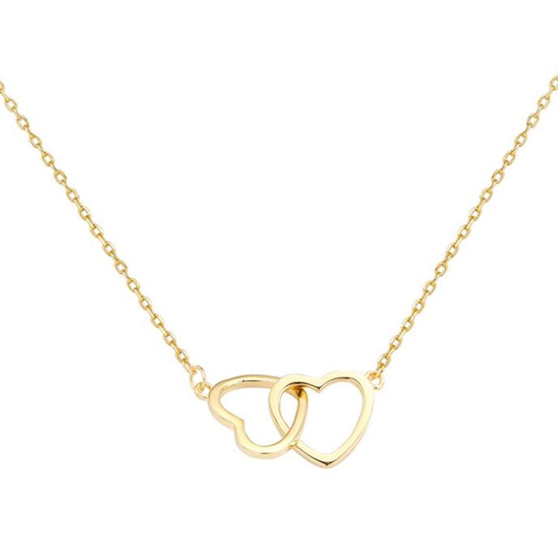 COLLANA DOPPIO CUORE ARGENTO