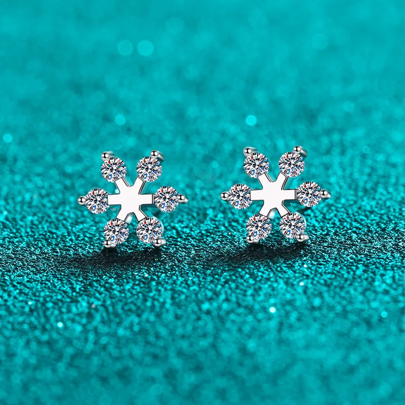 ORECCHINI SIX ARGENTO MOISSANITE