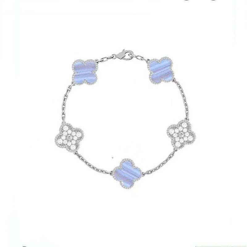 BRACCIALE QUADRIFOGLIO PLACCATO ORO ROSA 18K