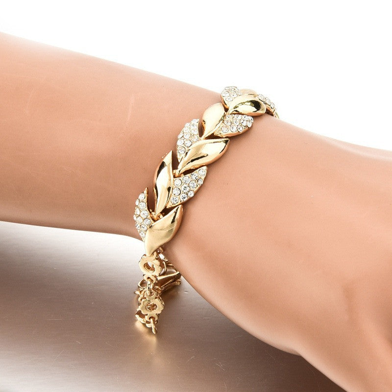 BRACCIALE INTRECCI PLACCATO ORO 18K