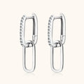 ORECCHINI CHAIN ARGENTO MOISSANITE
