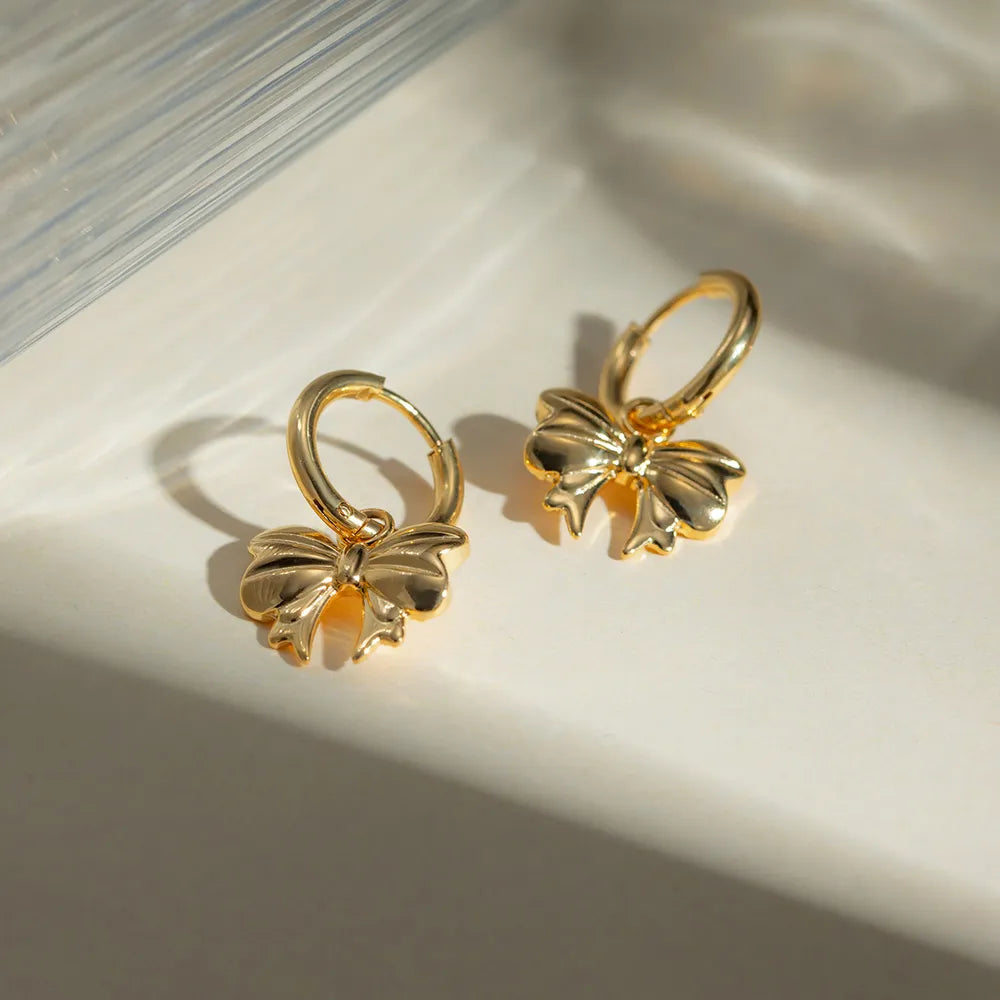 ORECCHINI FIOCCO ORO PLACCATO 18K