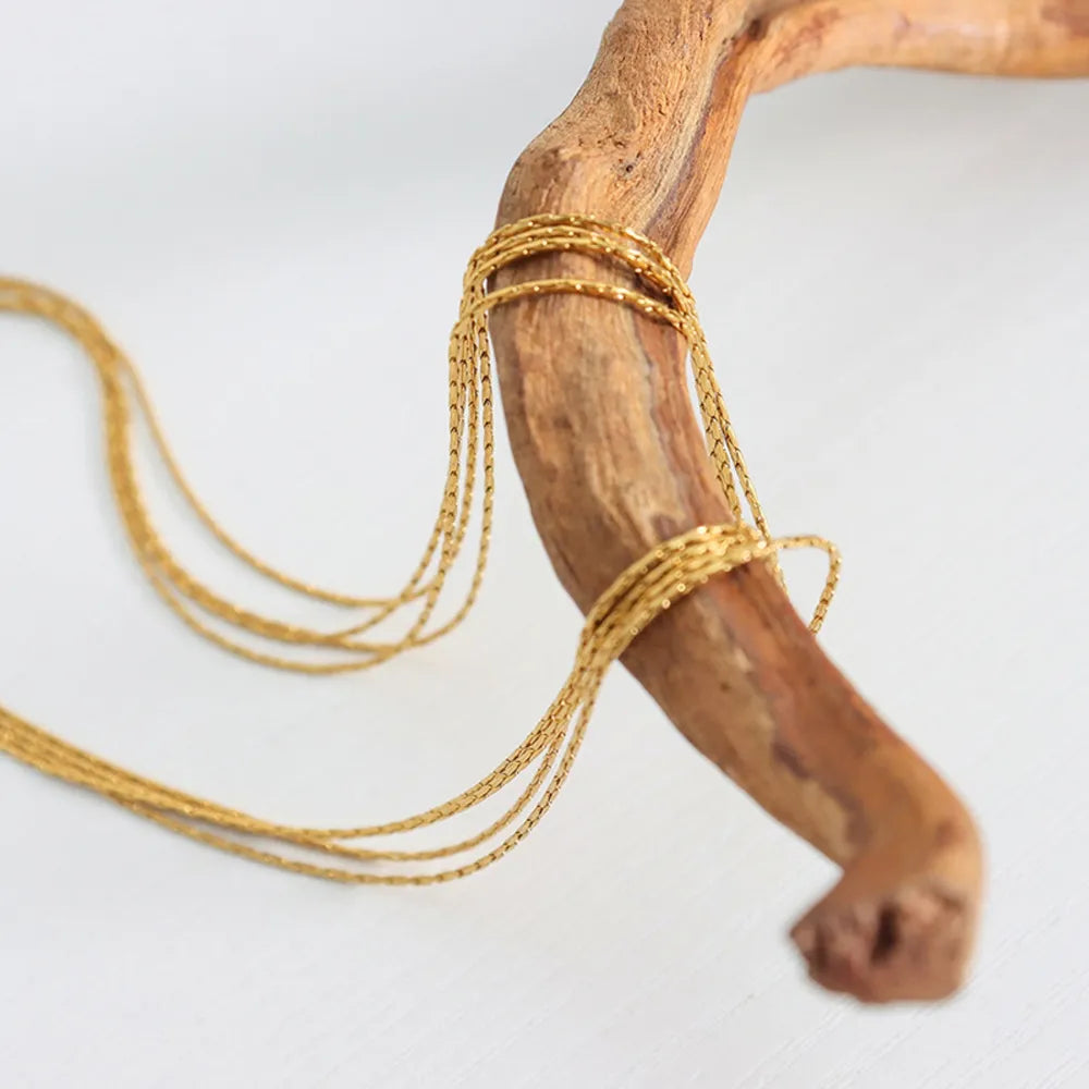 COLLANA MULTILAYER ORO PLACCATO 18K
