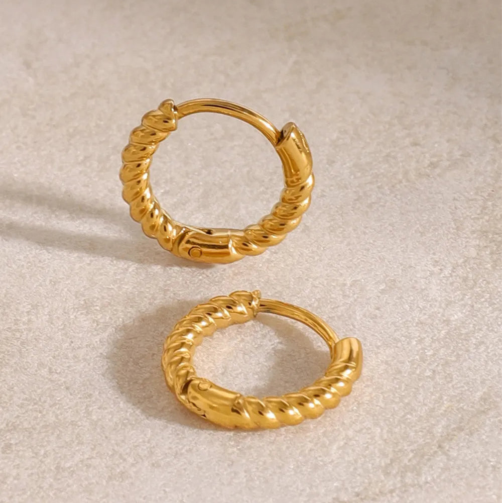 ORECCHINI INTRECCIO ORO PLACCATO 18K