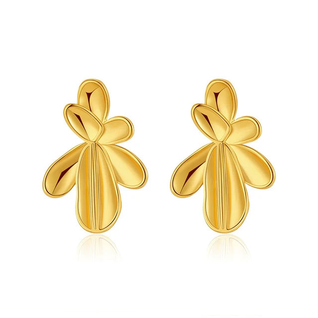 ORECCHINI FOGLIA ORO PLACCATO 18K