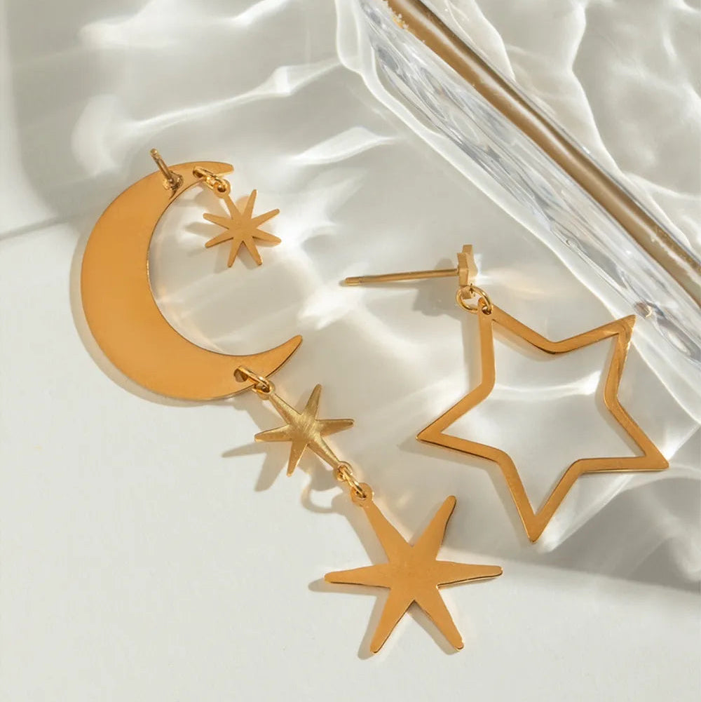 ORECCHINI MOONSTARS ORO PLACCATO 18K