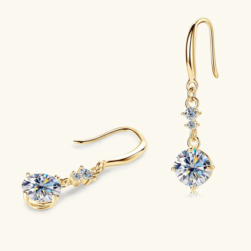 ORECCHINI LUCE ARGENTO MOISSANITE 2 CARATI