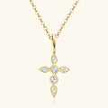COLLANA CROCE ARGENTO MOISSANITE