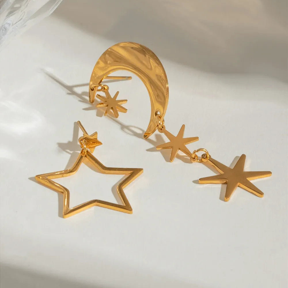 ORECCHINI MOONSTARS ORO PLACCATO 18K
