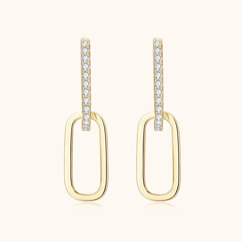 ORECCHINI CHAIN ARGENTO MOISSANITE