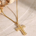 COLLANA CROSS ORO PLACCATO 18K