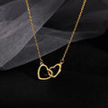COLLANA DOPPIO CUORE ARGENTO
