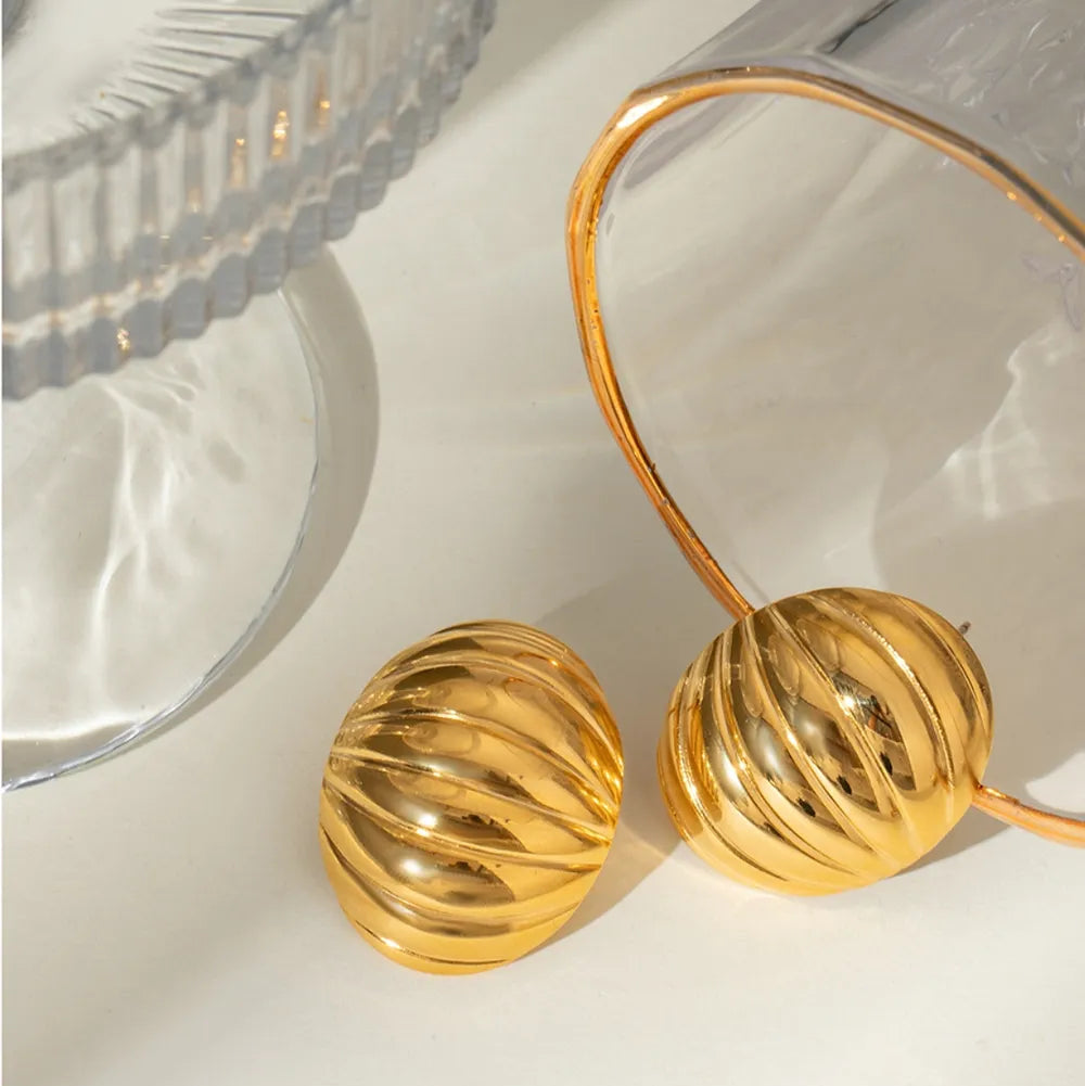 ORECCHINI RIB ORO PLACCATO 18K