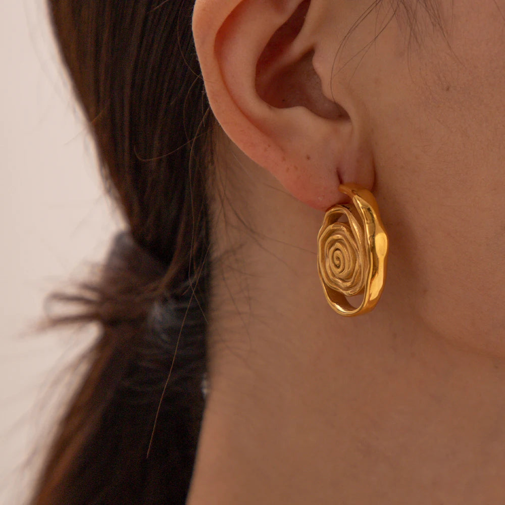 ORECCHINI HOOP ORO PLACCATO 18K