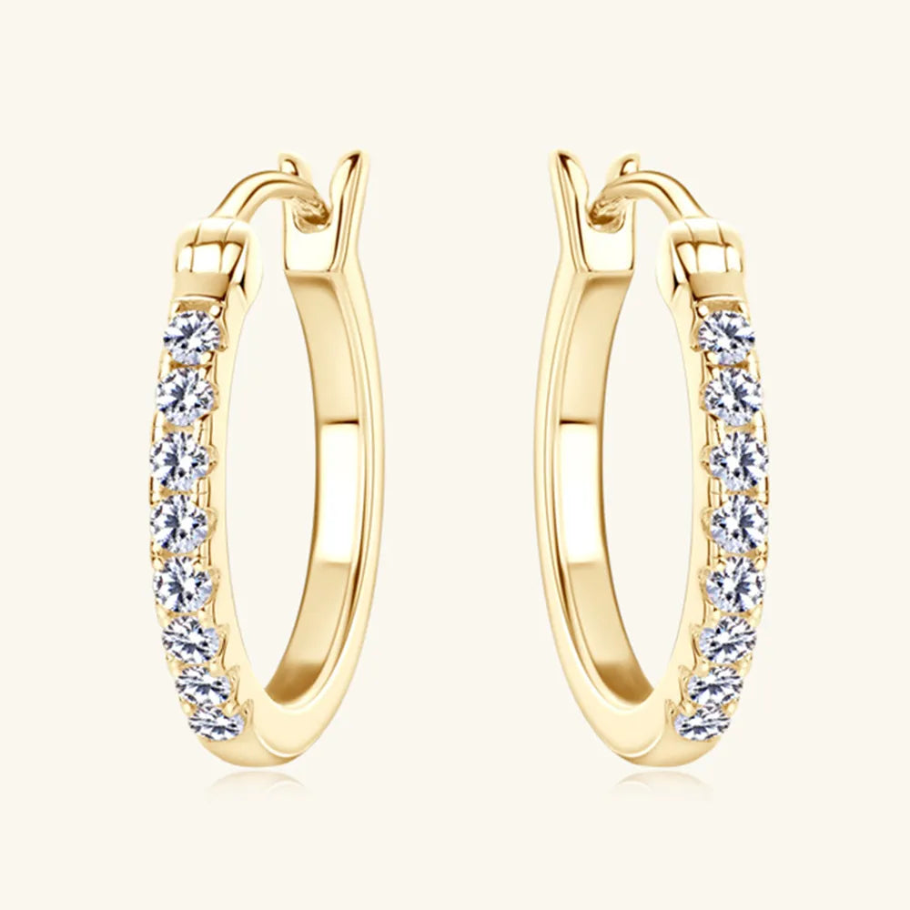 ORECCHINI HUGGIE ARGENTO MOISSANITE