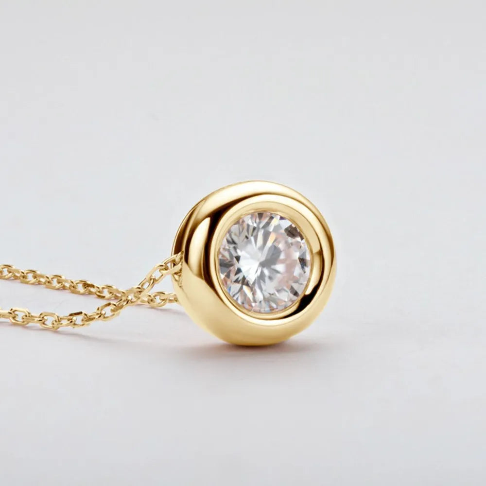 COLLANA PLUS ARGENTO MOISSANITE 1 CARATO