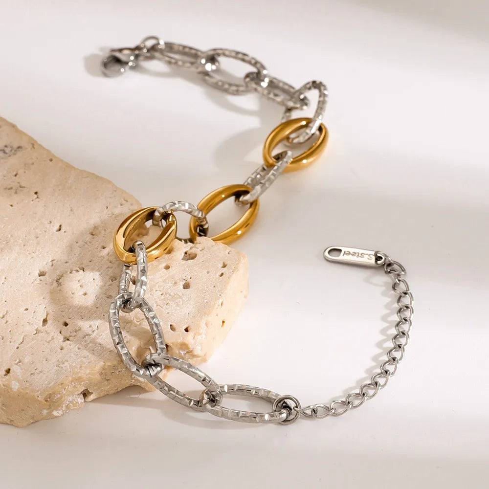 BRACCIALE CATENE PLACCATO ORO 18K