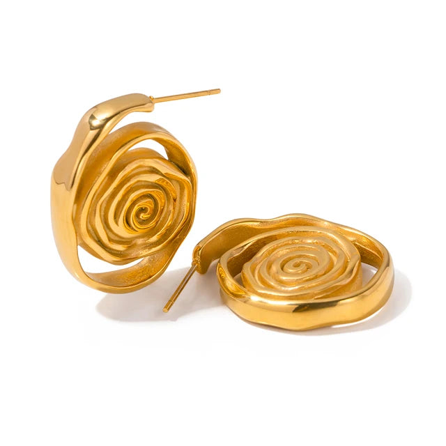 ORECCHINI HOOP ORO PLACCATO 18K