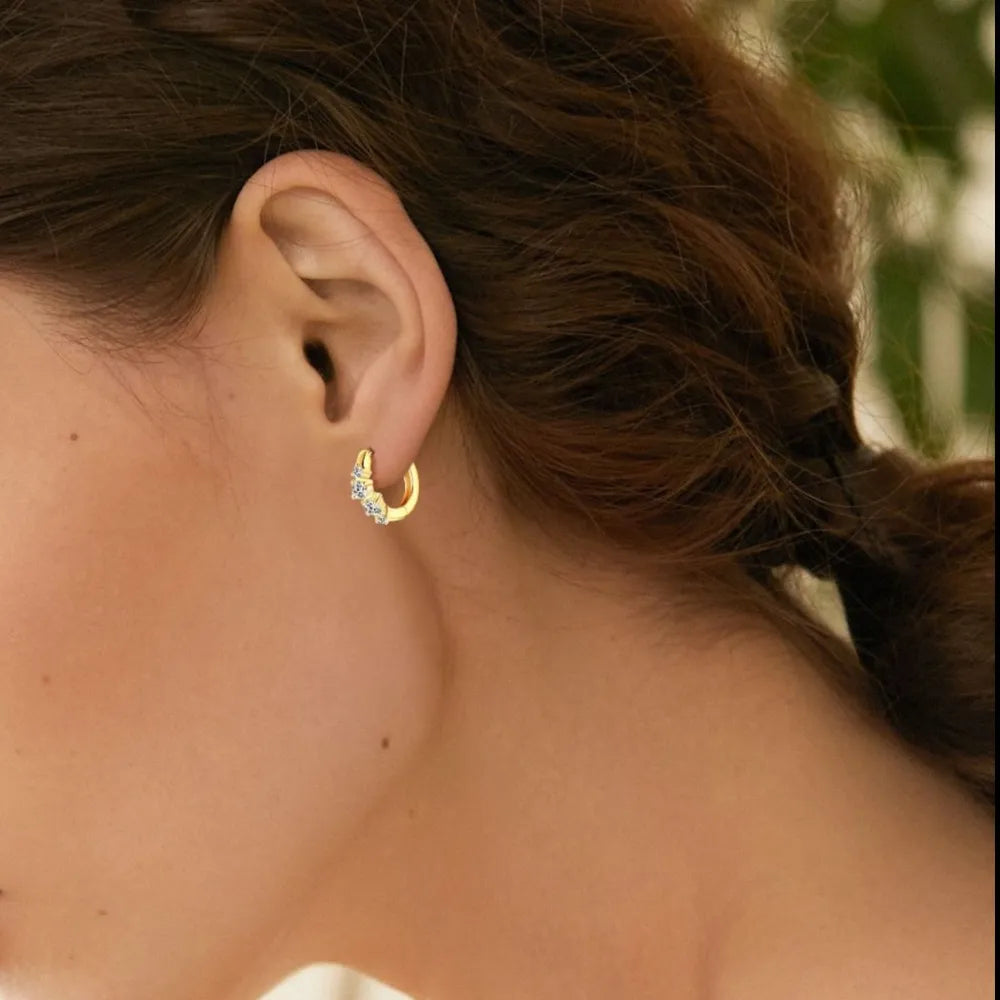 ORECCHINI FOUR ARGENTO MOISSANITE