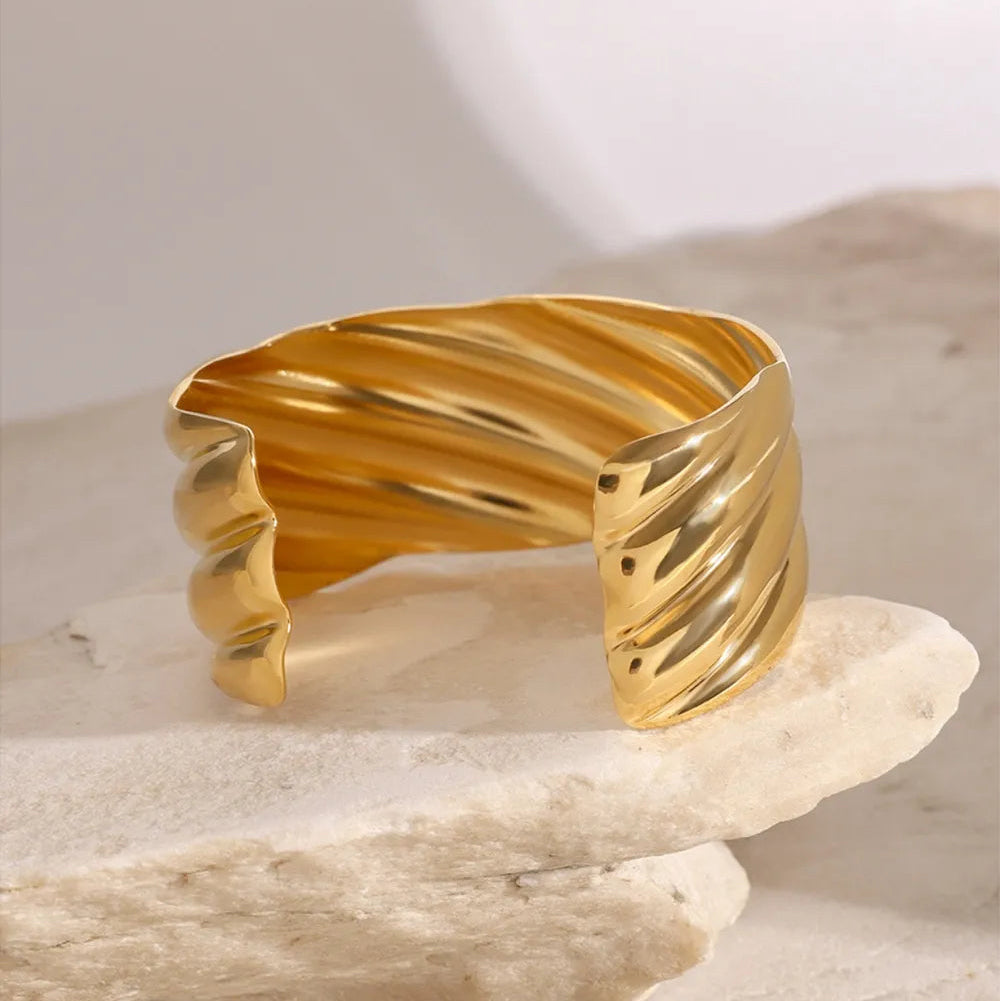 BRACCIALE OPEN PLACCATO ORO 18K