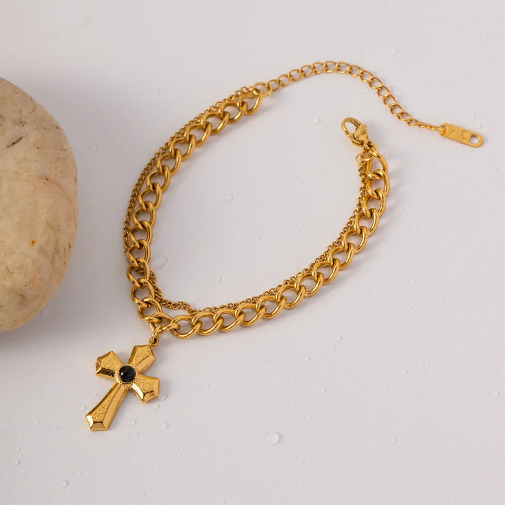 BRACCIALE CROCE PENDENTE