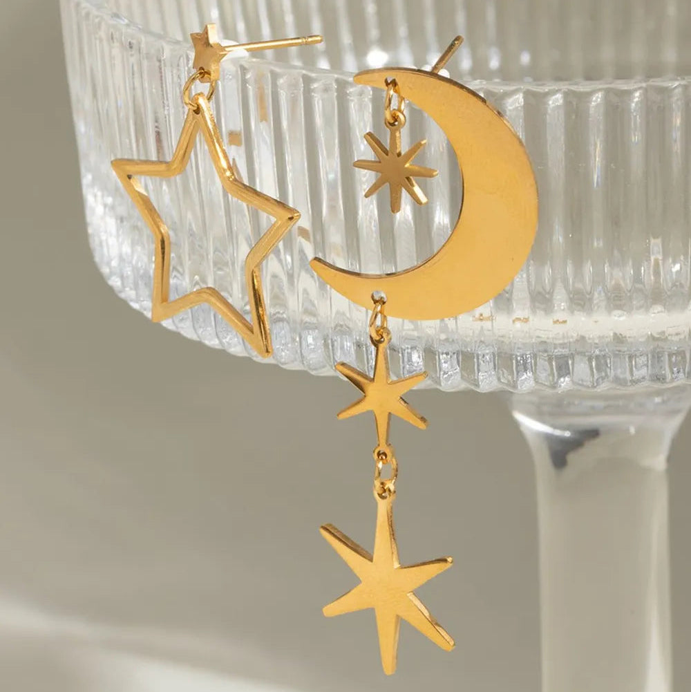 ORECCHINI MOONSTARS ORO PLACCATO 18K