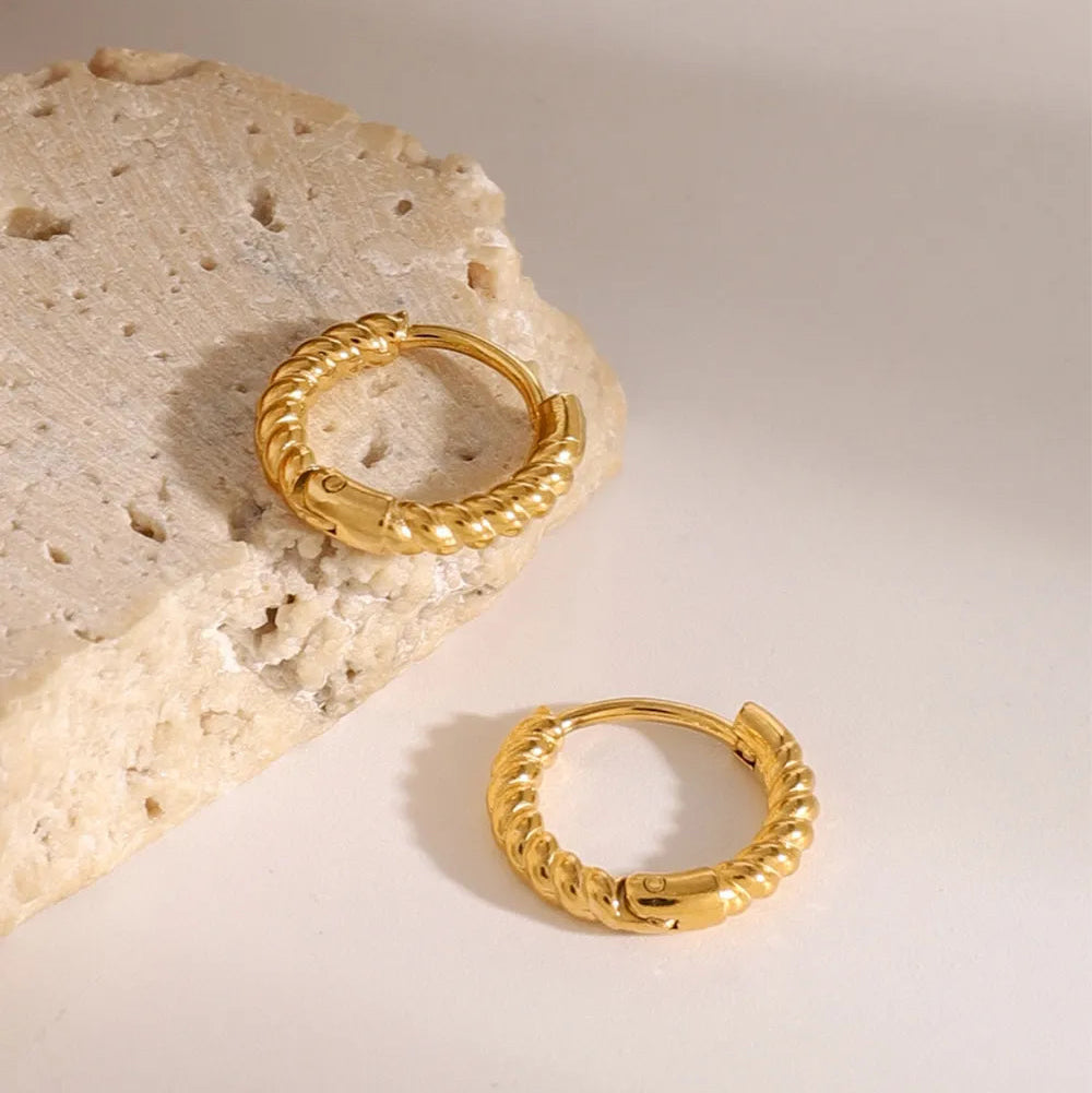 ORECCHINI INTRECCIO ORO PLACCATO 18K