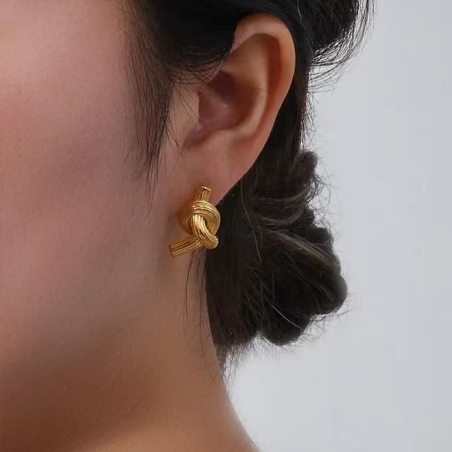 ORECCHINI NODI PLACCATI ORO 18K