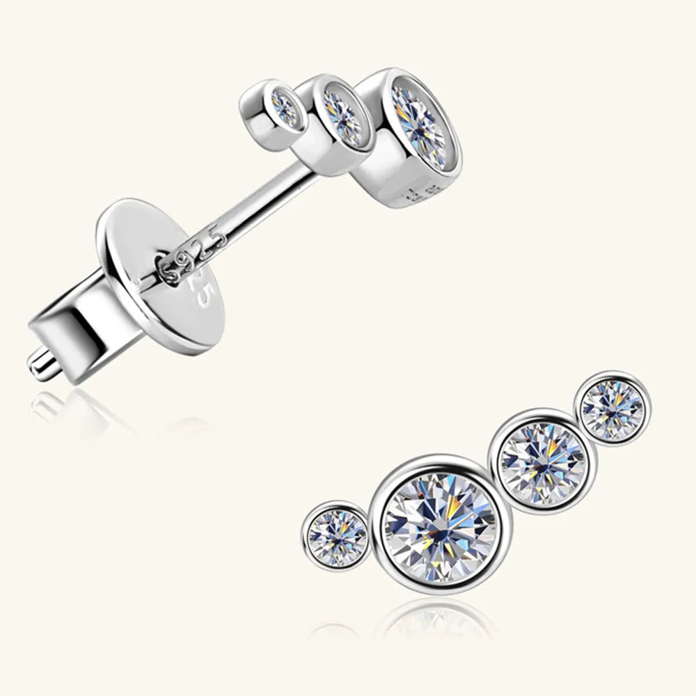 ORECCHINI CIRCLE ARGENTO MOISSANITE