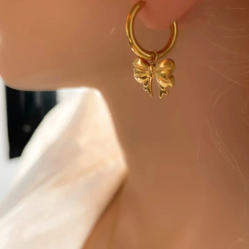 ORECCHINI FIOCCO ORO PLACCATO 18K