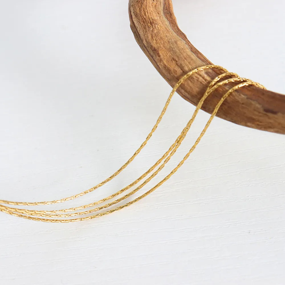 COLLANA MULTILAYER ORO PLACCATO 18K
