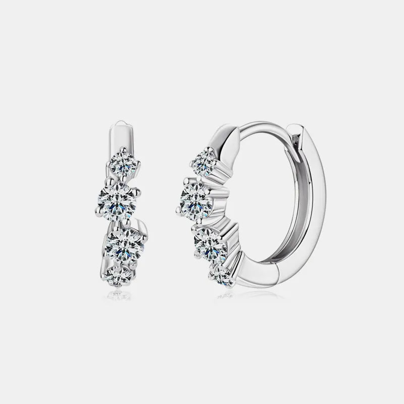 ORECCHINI FOUR ARGENTO MOISSANITE
