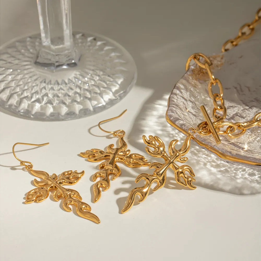 COLLANA CROSS ORO PLACCATO 18K