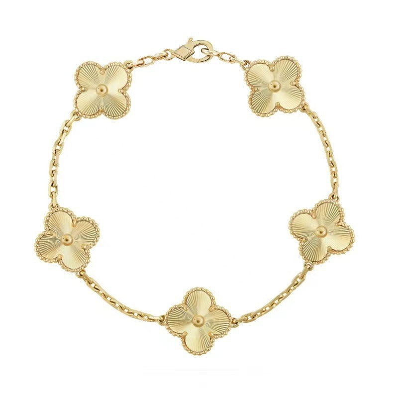 BRACCIALE QUADRIFOGLIO PLACCATO ORO ROSA 18K