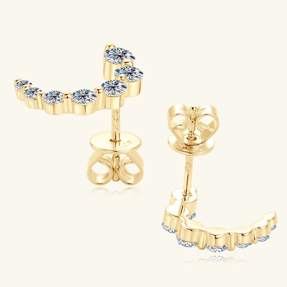 ORECCHINI STUD ARGENTO MOISSANITE