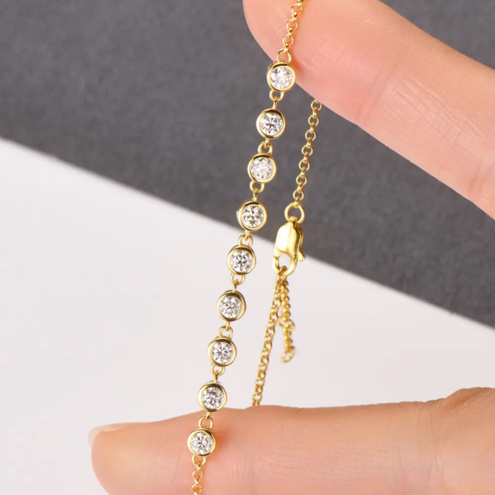 BRACCIALE ARGENTO MOISSANITE 0.9 CARATI