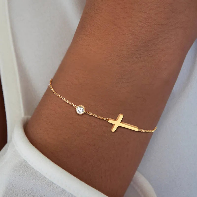COLLANA PUNTO CROCE ORO PLACCATO 18K