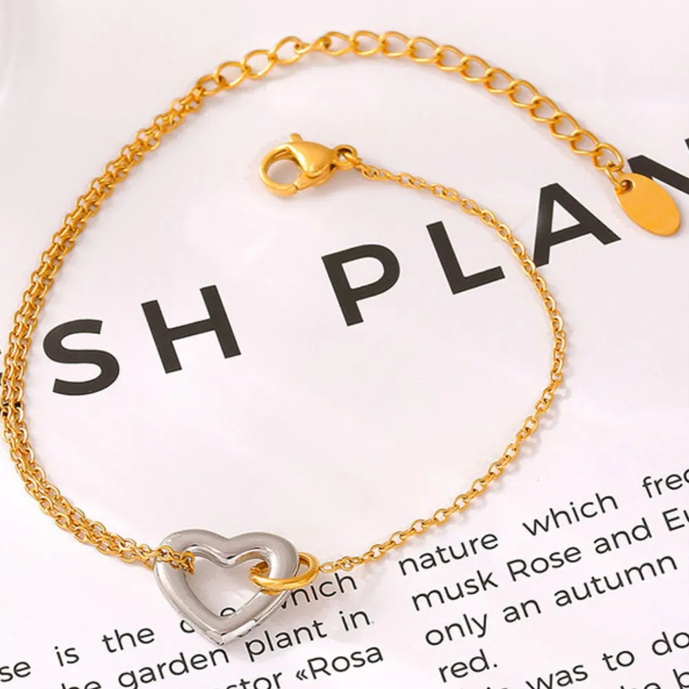 BRACCIALE CUORE PLACCATO ORO 18K