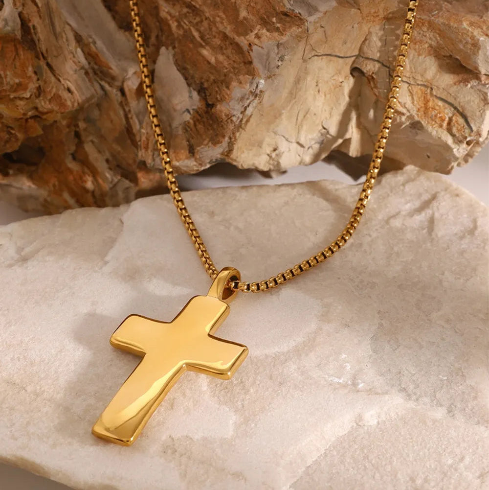COLLANA CROSS ORO PLACCATO 18K