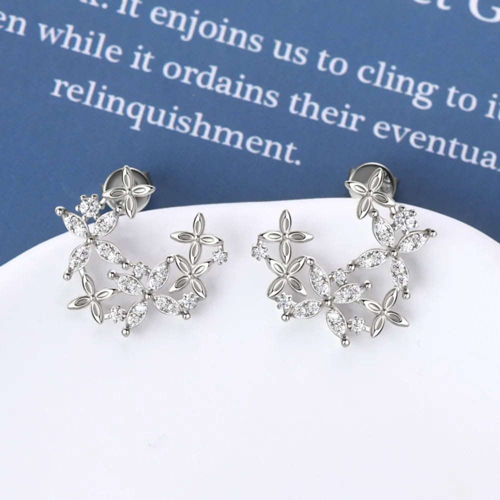 ORECCHINI LUCKY ARGENTO MOISSANITE