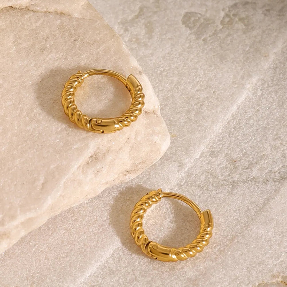 ORECCHINI INTRECCIO ORO PLACCATO 18K