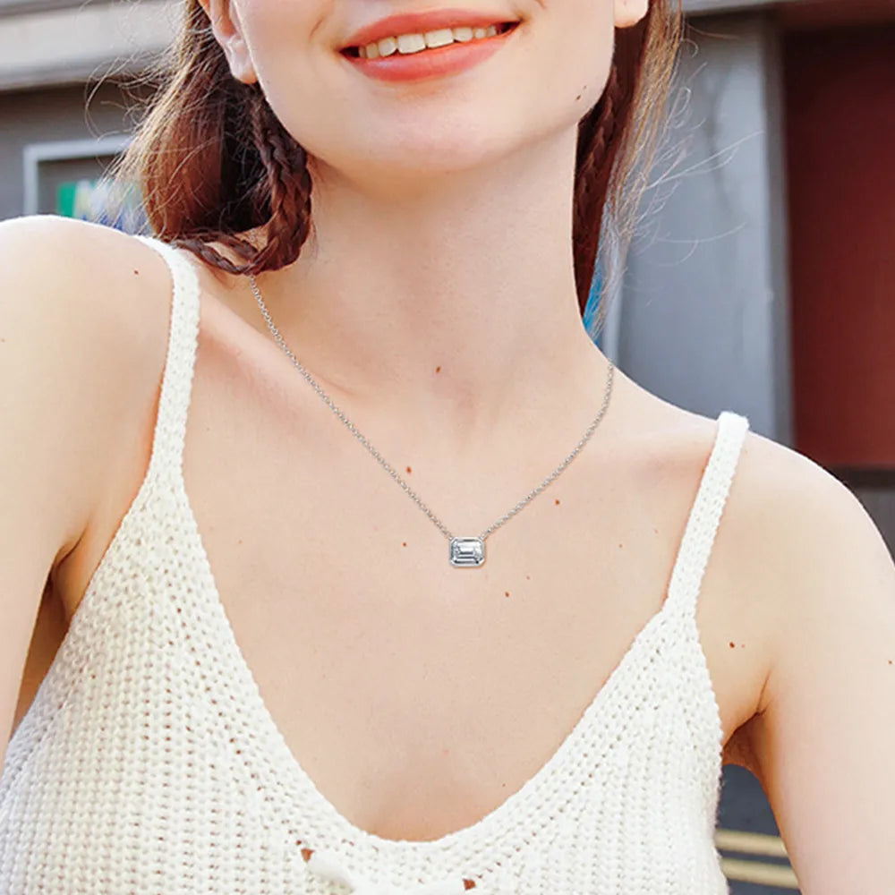 COLLANA ARGENTO MOISSANITE 1 CARATO
