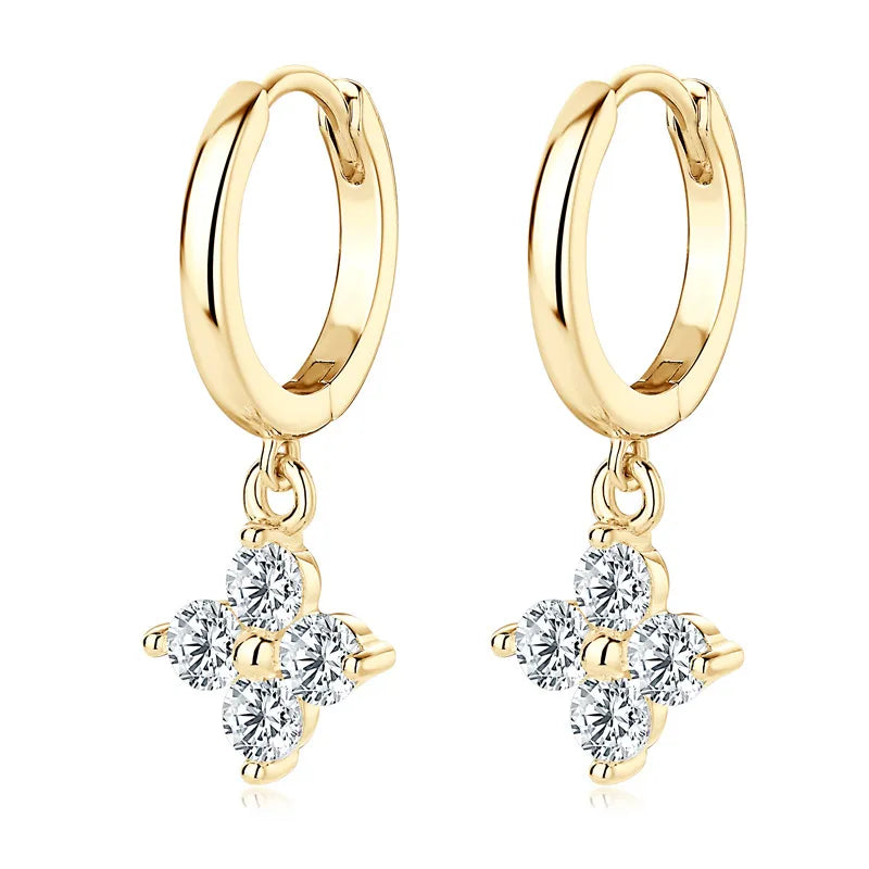 ORECCHINI HOOP ARGENTO MOISSANITE 2.16 CARATI