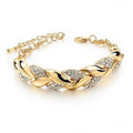 BRACCIALE INTRECCI PLACCATO ORO 18K