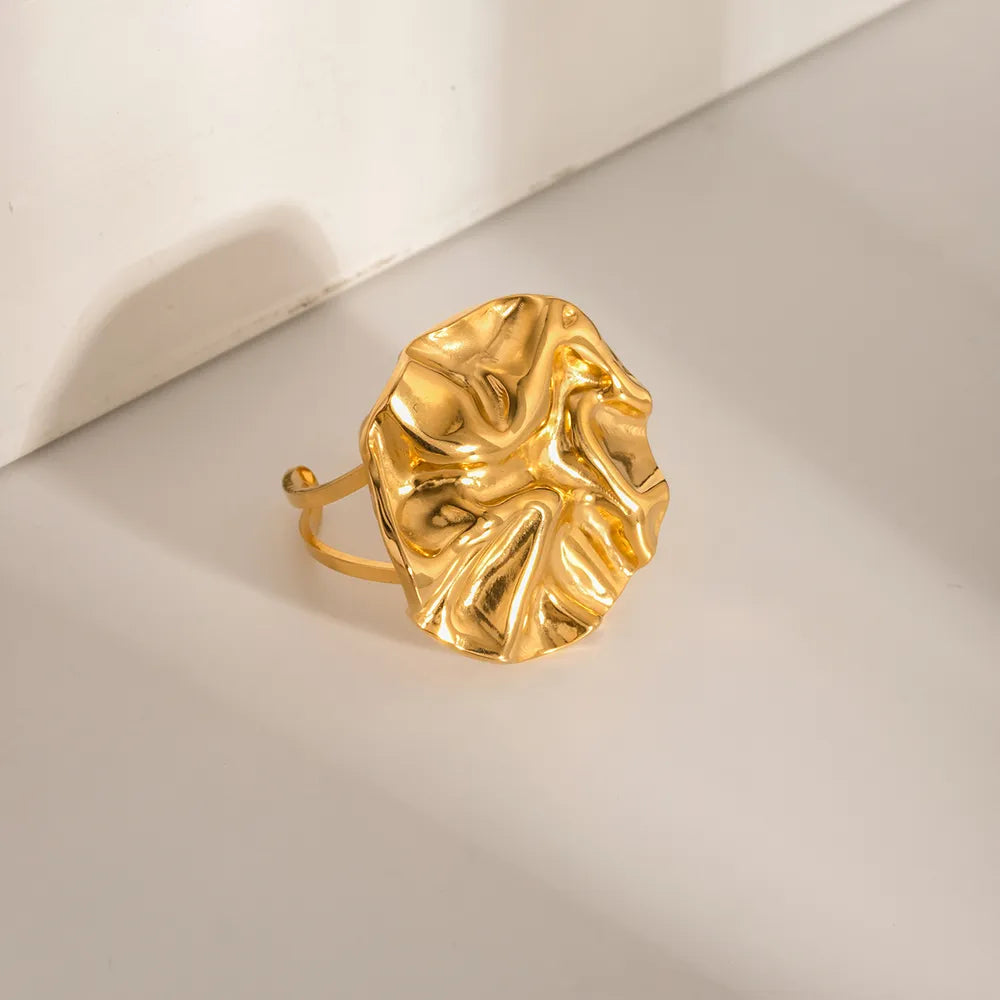 ANELLO ROCCIA ORO PLACCATO 18K