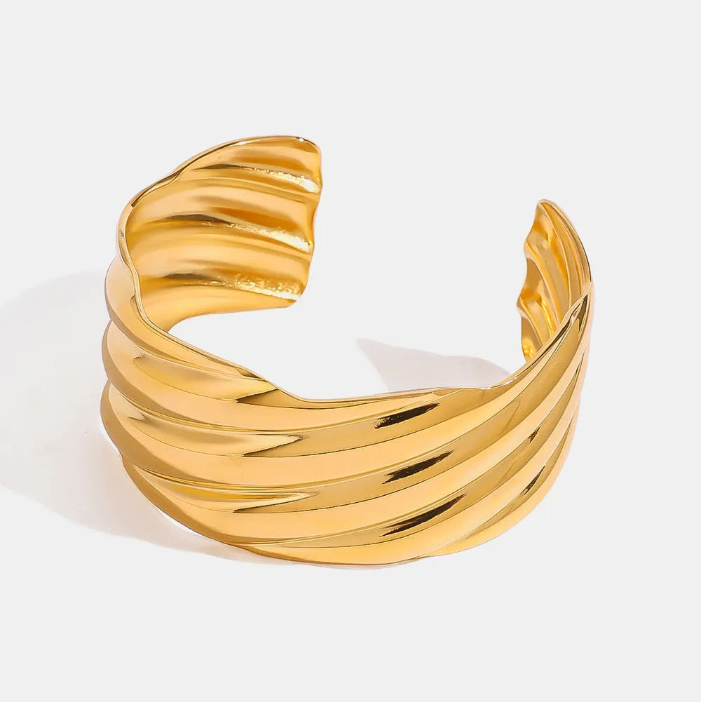 BRACCIALE OPEN PLACCATO ORO 18K